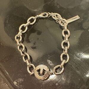 True religion silver bracelet